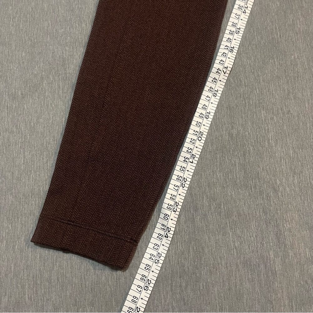 Athleta Delancey Herringbone Tight Brown Leggings Size Small Petite Workwear - Picture 7 of 11